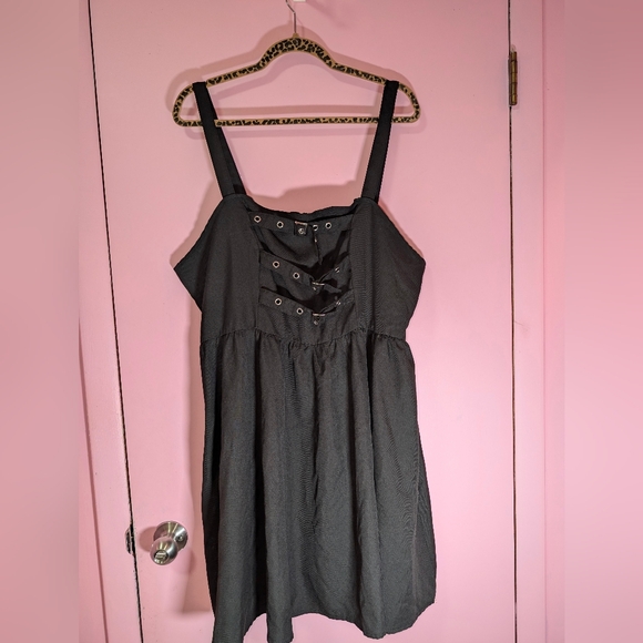 Hot Topic Dresses & Skirts - Hot Topic Gothic Black Buckle Mini Dress